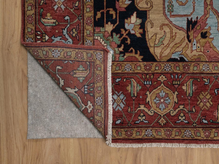 8'11" x 12'1" New Hand Knotted Red Wool Rectangle Oriental Rug - MOA10292423