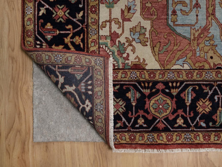 8'11" x 12'2" New Hand Knotted Red Wool Rectangle Oriental Rug - MOA10292424