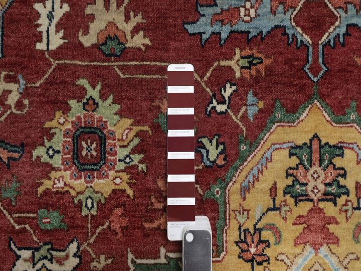 8'0" x 10'1" New Hand Knotted Red Wool Rectangle Oriental Rug - MOA10292425