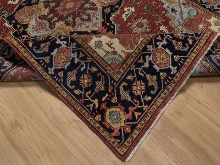 6'1" x 8'11" New Hand Knotted Red Wool Rectangle Oriental Rug - MOA10292426