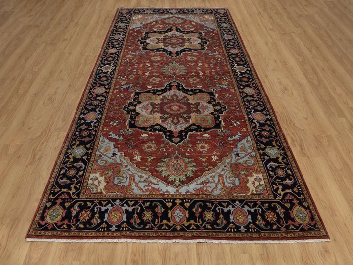 6'0" x 12'3" New Hand Knotted Red Wool Runner Oriental Rug - MOA10292427