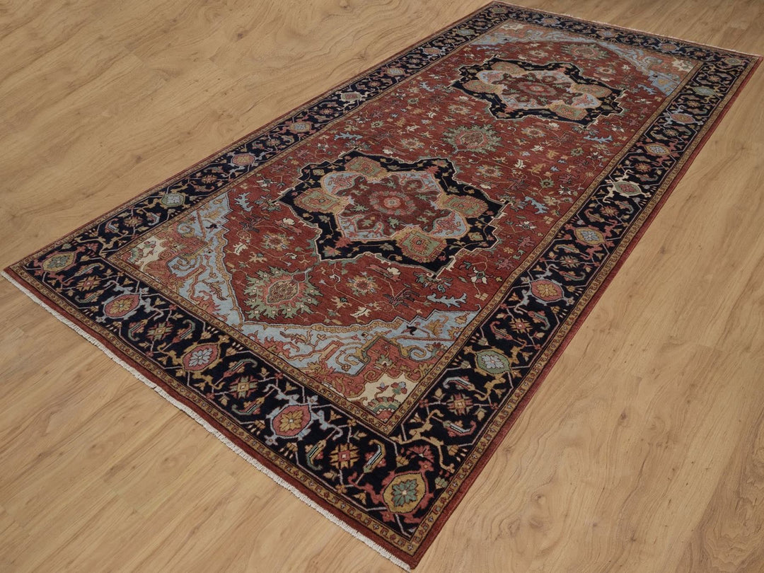 6'0" x 12'3" New Hand Knotted Red Wool Runner Oriental Rug - MOA10292427