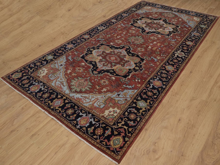 6'0" x 12'3" New Hand Knotted Red Wool Runner Oriental Rug - MOA10292427