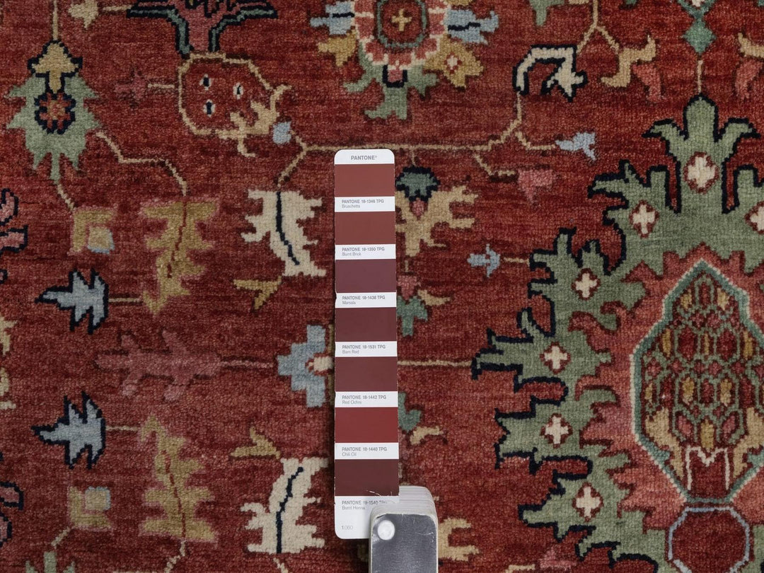 6'0" x 12'3" New Hand Knotted Red Wool Runner Oriental Rug - MOA10292427