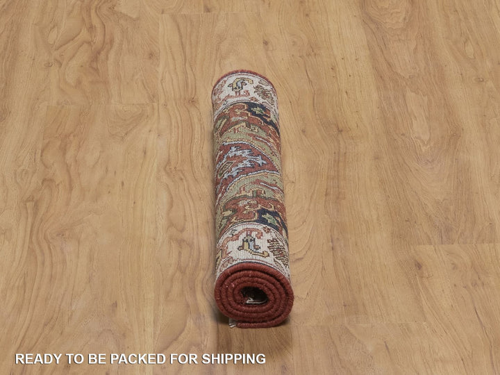 2'1" x 3'2" New Hand Knotted Red Wool Rectangle Oriental Rug - MOA10292428