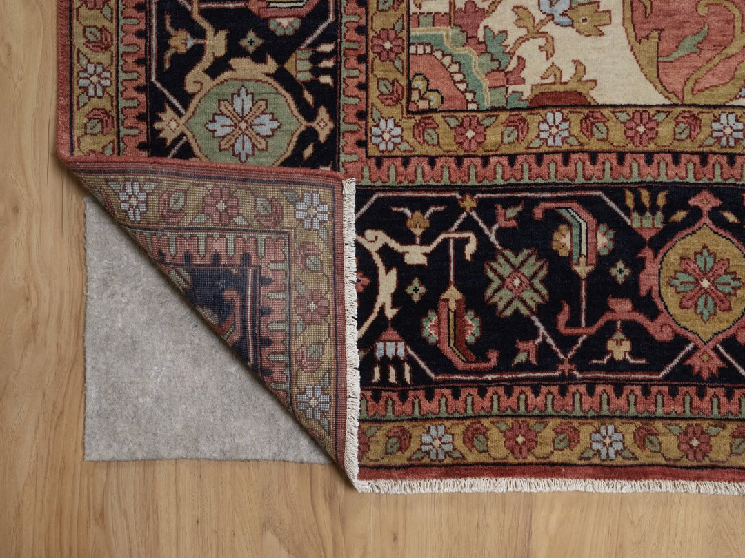 12'0" x 12'2" New Hand Knotted Red Wool Square Oriental Rug - MOA10292433