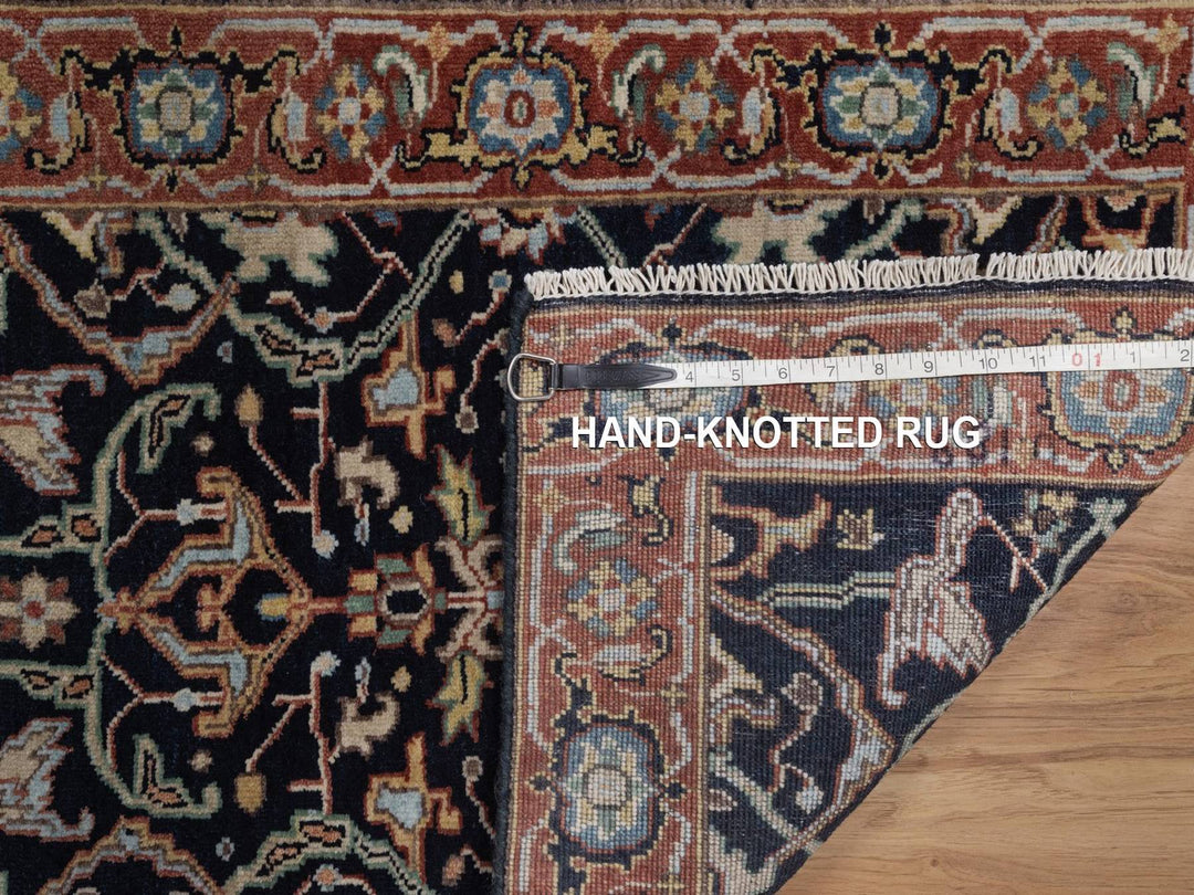2'0" x 3'0" New Hand Knotted Blue Wool Rectangle Oriental Rug - MOA10292436