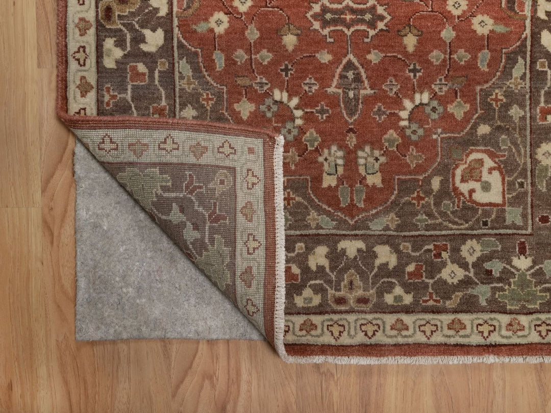 2'11" x 5'1" New Hand Knotted Red Wool Rectangle Oriental Rug - MOA10292437