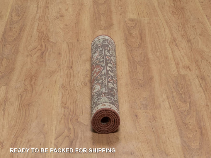 2'11" x 5'1" New Hand Knotted Red Wool Rectangle Oriental Rug - MOA10292437