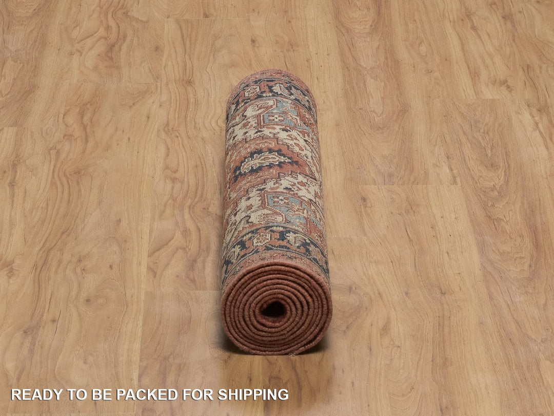 2'6" x 9'11" New Hand Knotted Red Wool Runner Oriental Rug - MOA10292438