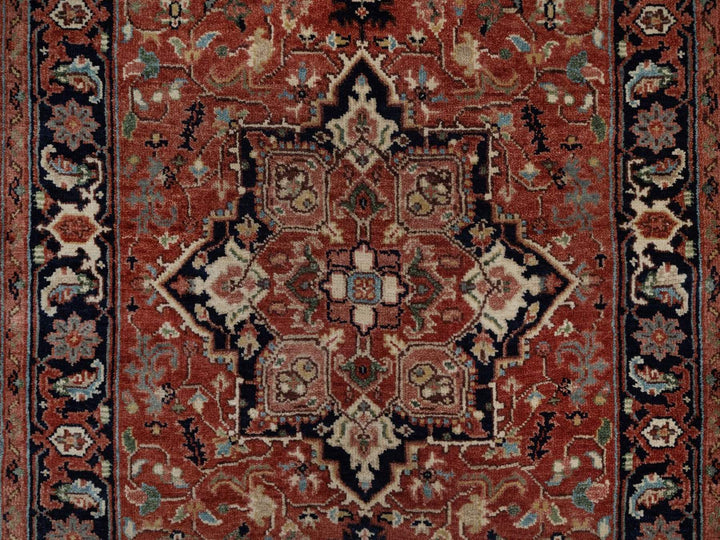 2'7" x 26'1" New Hand Knotted Red Wool Runner Oriental Rug - MOA10292439