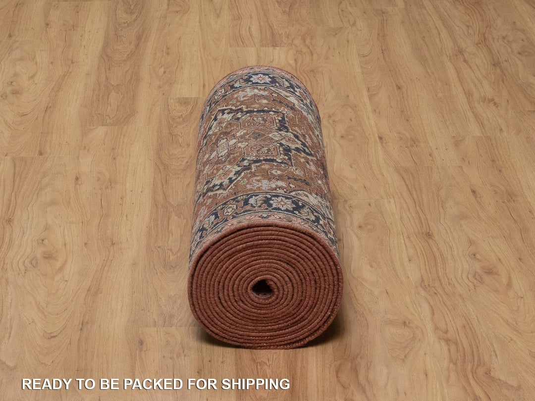 2'7" x 26'1" New Hand Knotted Red Wool Runner Oriental Rug - MOA10292439