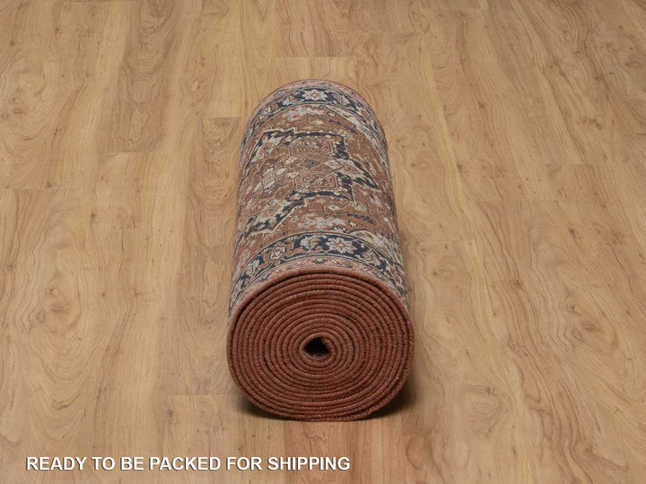 2'7" x 26'1" New Hand Knotted Red Wool Runner Oriental Rug - MOA10292439