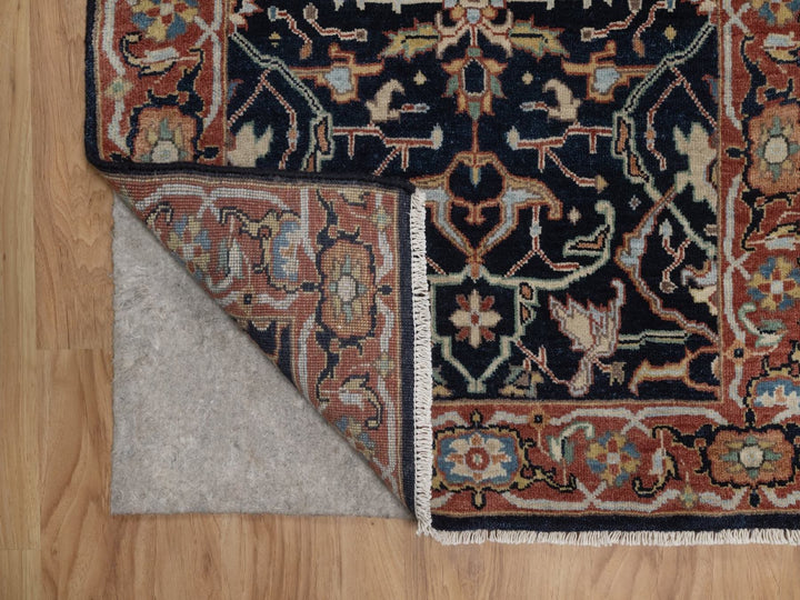 2'7" x 6'0" New Hand Knotted Blue Wool Runner Oriental Rug - MOA10292440