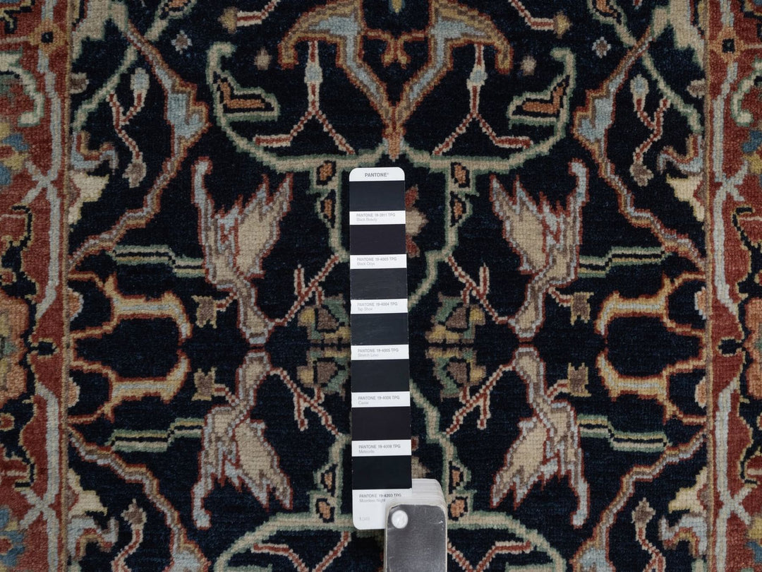 2'7" x 6'0" New Hand Knotted Blue Wool Runner Oriental Rug - MOA10292440