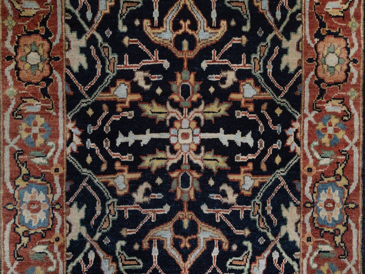 2'7" x 6'0" New Hand Knotted Blue Wool Runner Oriental Rug - MOA10292440
