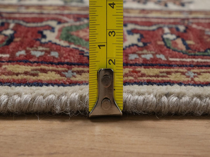 3'1" x 5'1" New Hand Knotted Ivory Wool Rectangle Oriental Rug - MOA10292441