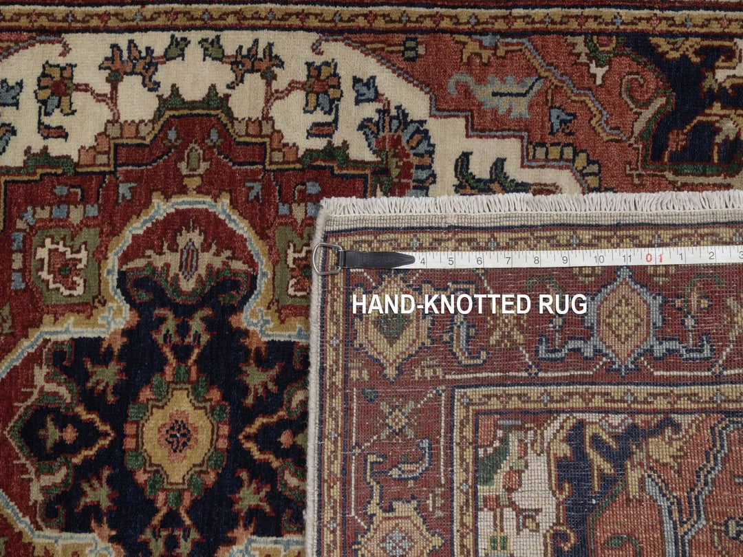 3'1" x 5'1" New Hand Knotted Ivory Wool Rectangle Oriental Rug - MOA10292441