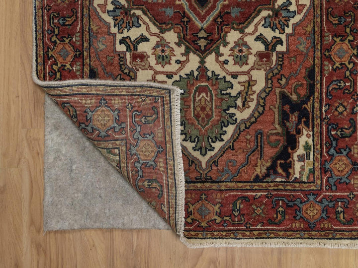 2'7" x 10'0" New Hand Knotted Ivory Wool Runner Oriental Rug - MOA10292442