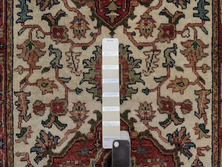 2'7" x 10'0" New Hand Knotted Ivory Wool Runner Oriental Rug - MOA10292442