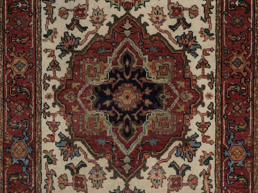 2'7" x 10'0" New Hand Knotted Ivory Wool Runner Oriental Rug - MOA10292442