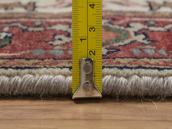 2'7" x 10'0" New Hand Knotted Ivory Wool Runner Oriental Rug - MOA10292442