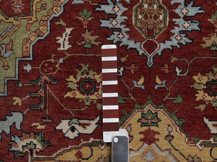 5'1" x 7'0" New Hand Knotted Red Wool Rectangle Oriental Rug - MOA10292445