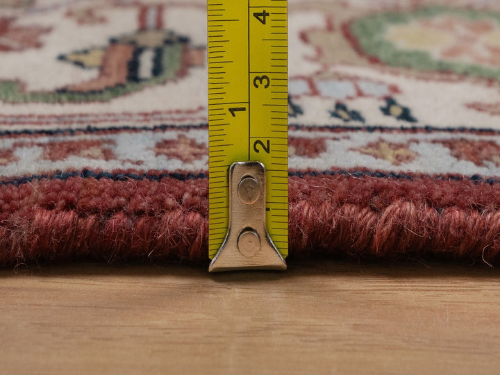 5'1" x 7'0" New Hand Knotted Red Wool Rectangle Oriental Rug - MOA10292445