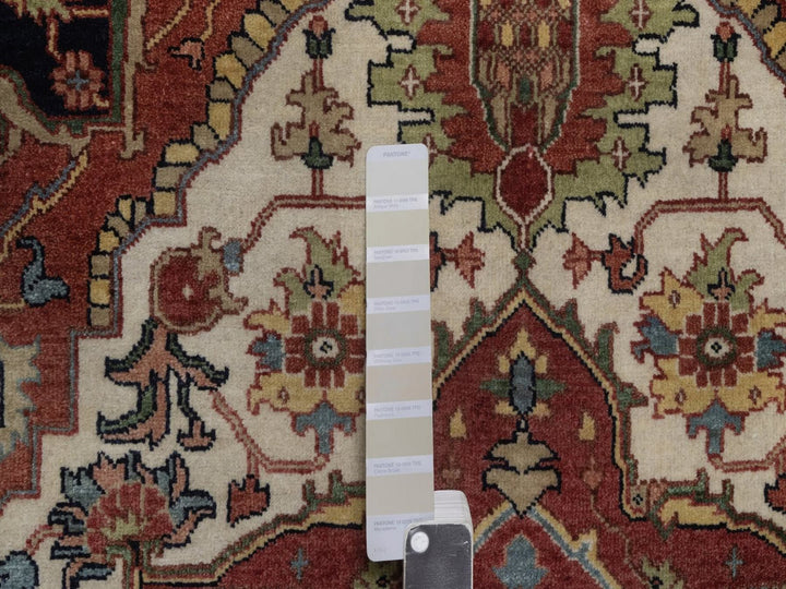 4'1" x 6'2" New Hand Knotted Ivory Wool Rectangle Oriental Rug - MOA10292446