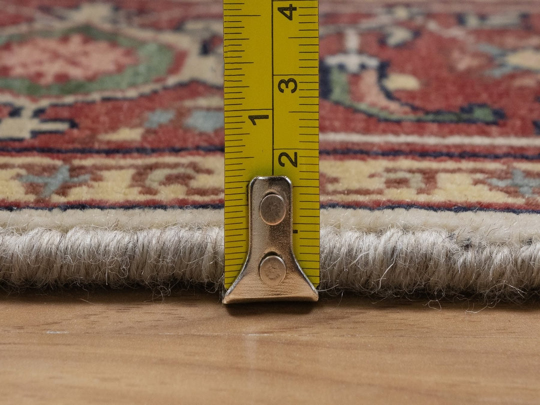 4'1" x 6'2" New Hand Knotted Ivory Wool Rectangle Oriental Rug - MOA10292446