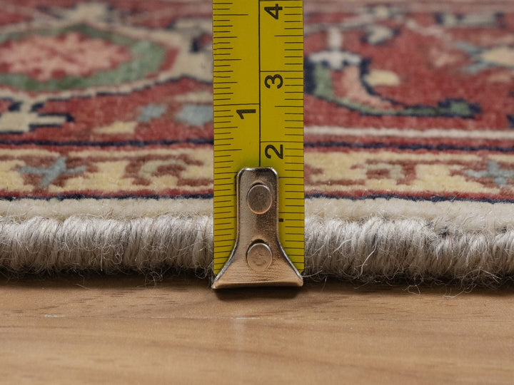 4'1" x 6'2" New Hand Knotted Ivory Wool Rectangle Oriental Rug - MOA10292446