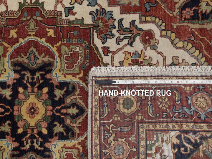 4'1" x 6'2" New Hand Knotted Ivory Wool Rectangle Oriental Rug - MOA10292446