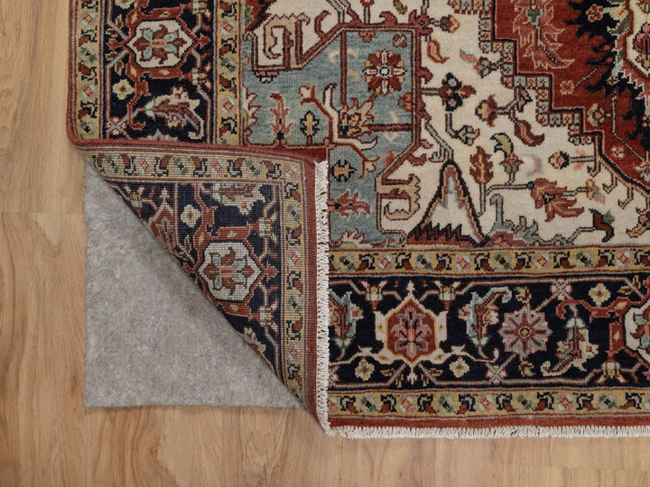 5'2" x 7'2" New Hand Knotted Red Wool Rectangle Oriental Rug - MOA10292447