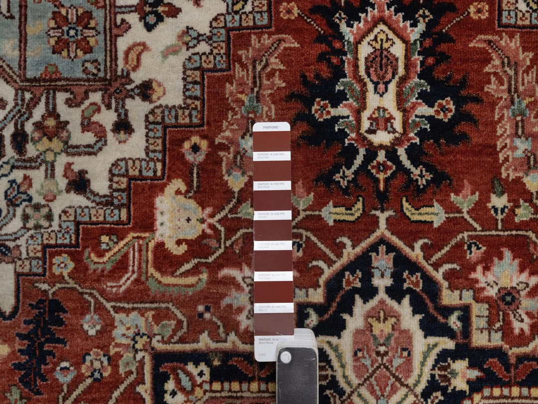 5'2" x 7'2" New Hand Knotted Red Wool Rectangle Oriental Rug - MOA10292447