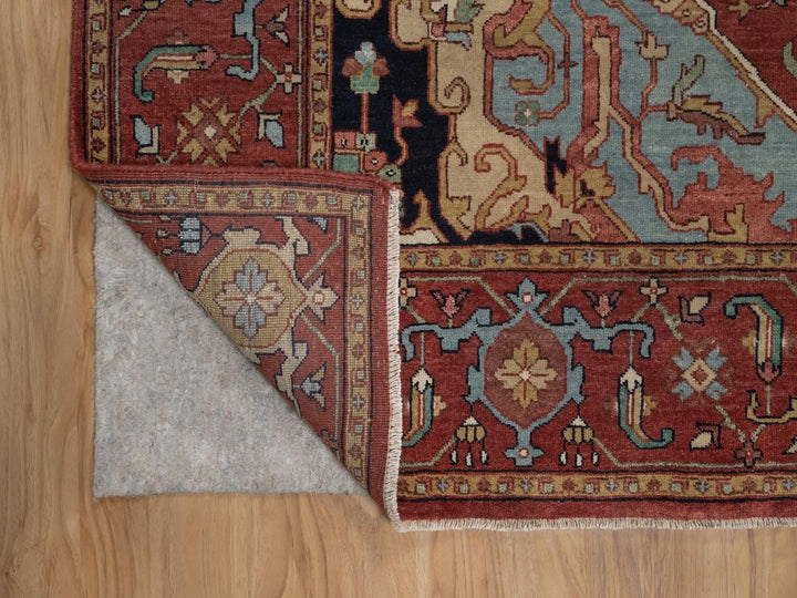 6'1" x 9'2" New Hand Knotted Red Wool Rectangle Oriental Rug - MOA10292448