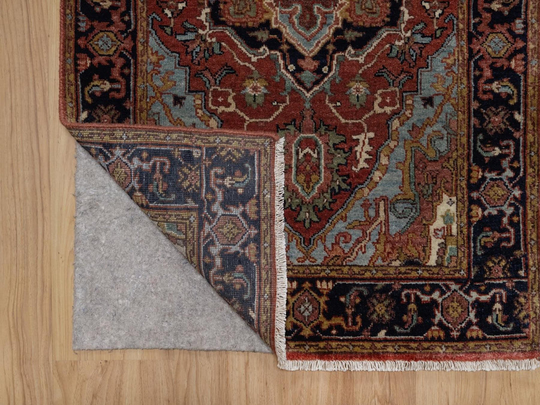 2'7" x 12'1" New Hand Knotted Red Wool Runner Oriental Rug - MOA10292449