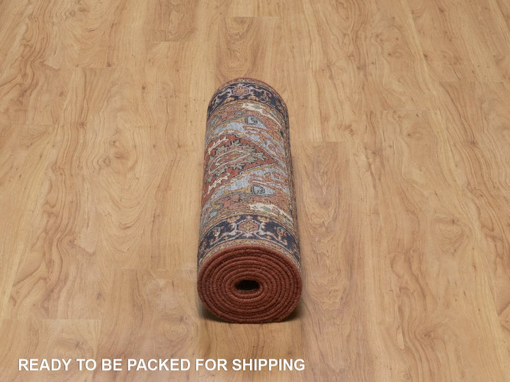 2'6" x 12'0" New Hand Knotted Red Wool Runner Oriental Rug - MOA10292450