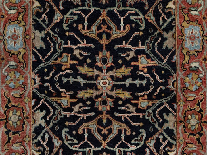 2'6" x 16'0" New Hand Knotted Blue Wool Runner Oriental Rug - MOA10292452