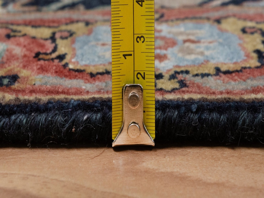 2'6" x 16'0" New Hand Knotted Blue Wool Runner Oriental Rug - MOA10292452