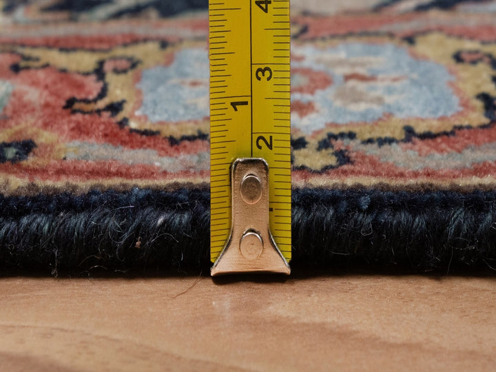 2'6" x 16'0" New Hand Knotted Blue Wool Runner Oriental Rug - MOA10292452