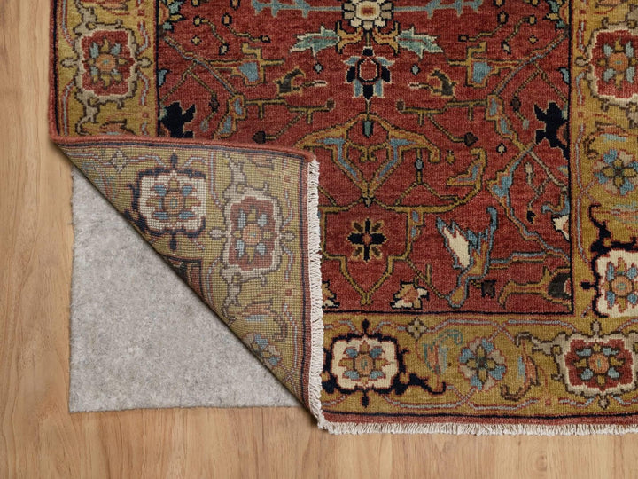 2'8" x 22'1" New Hand Knotted Red Wool Runner Oriental Rug - MOA10292453