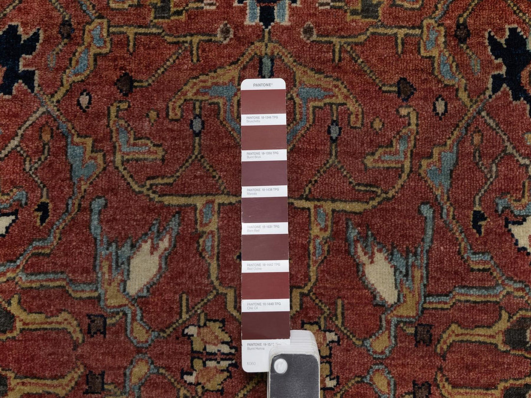 2'8" x 22'1" New Hand Knotted Red Wool Runner Oriental Rug - MOA10292453