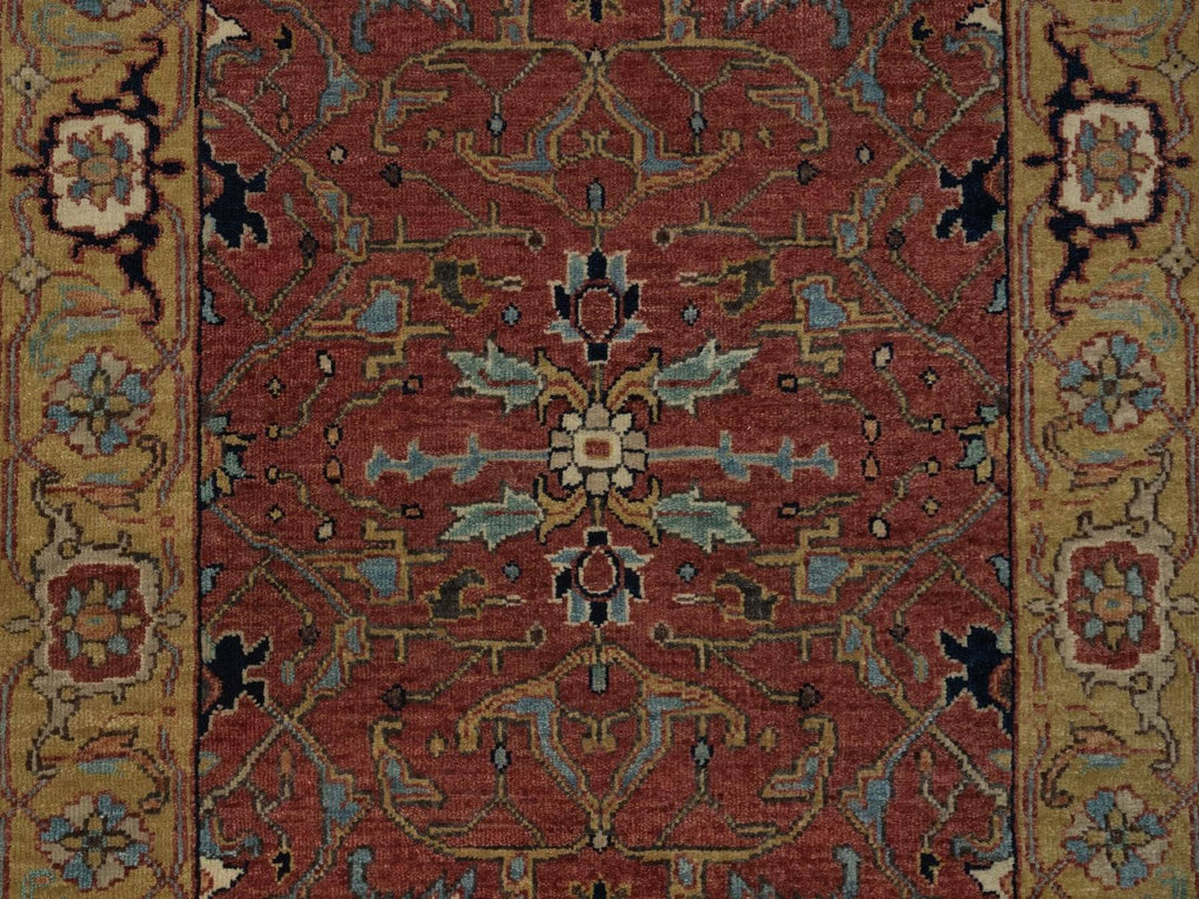 2'8" x 22'1" New Hand Knotted Red Wool Runner Oriental Rug - MOA10292453