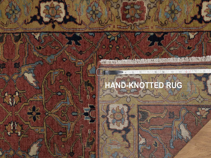 2'8" x 22'1" New Hand Knotted Red Wool Runner Oriental Rug - MOA10292453