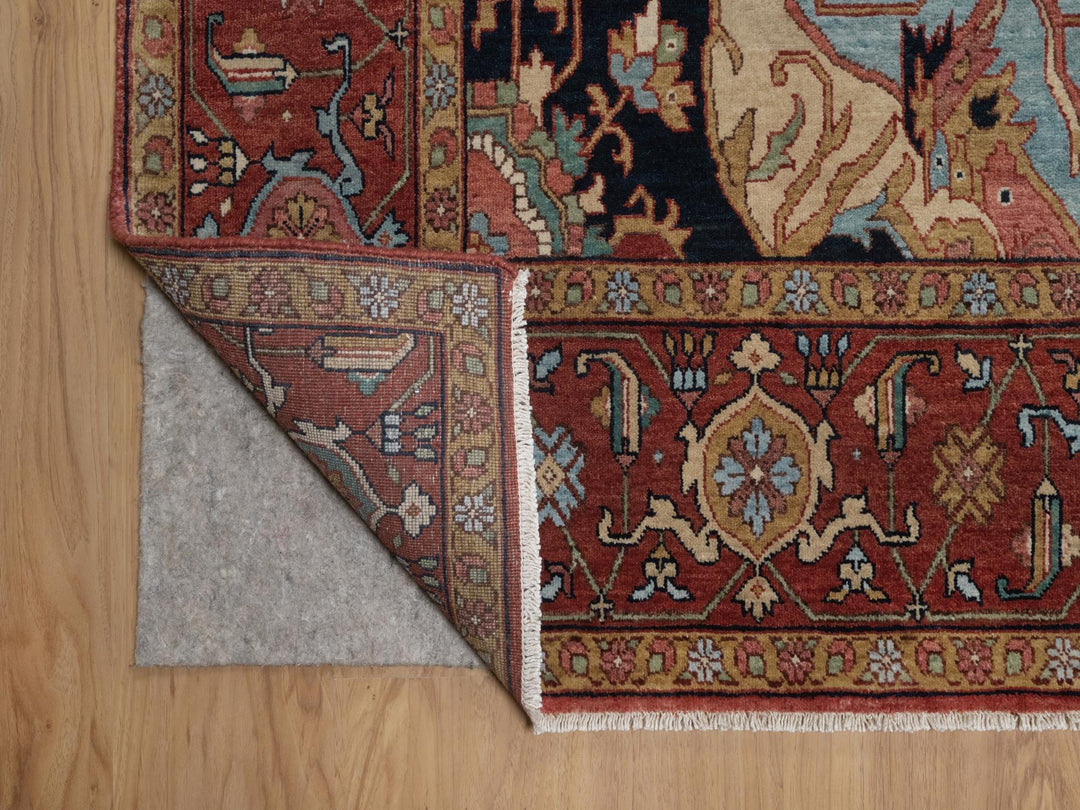 8'10" x 12'1" New Hand Knotted Red Wool Rectangle Oriental Rug - MOA10292456