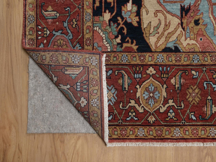 8'10" x 12'1" New Hand Knotted Red Wool Rectangle Oriental Rug - MOA10292456