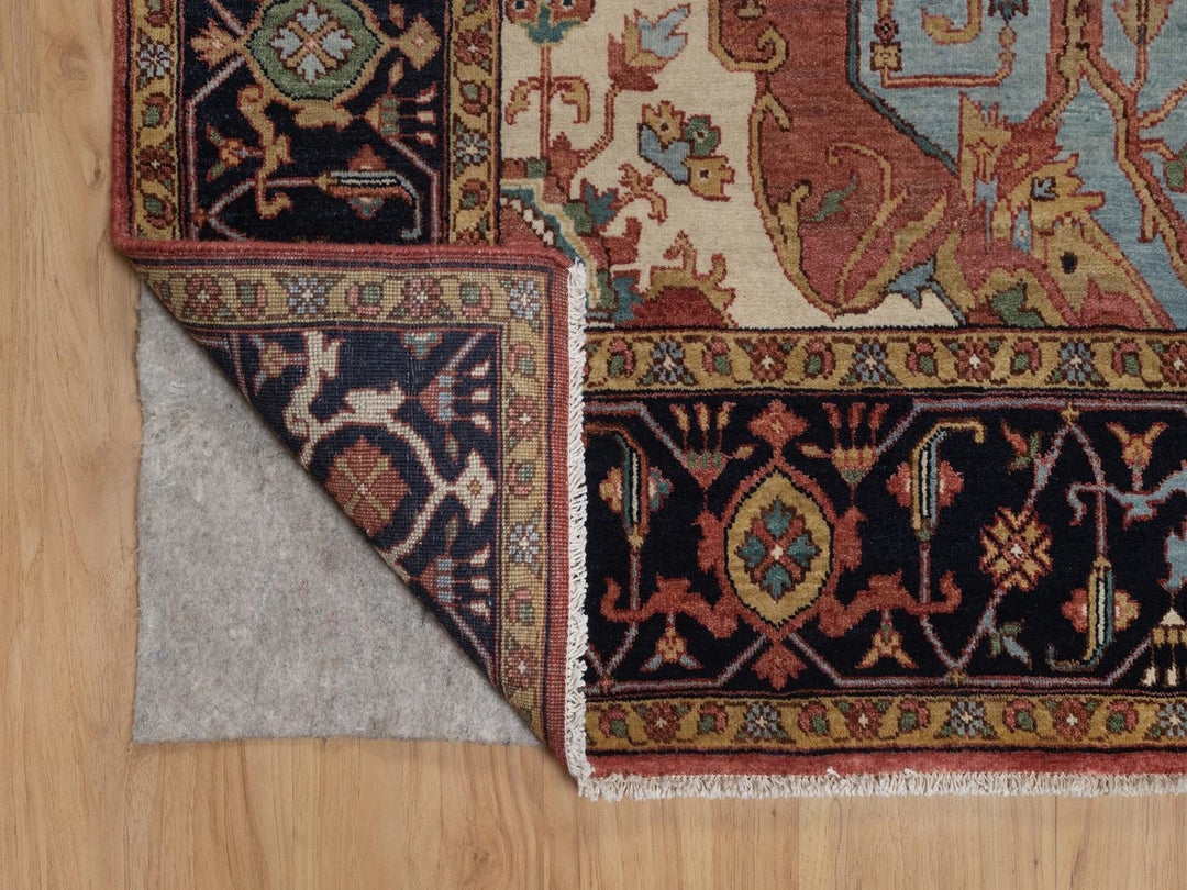 8'0" x 10'1" New Hand Knotted Red Wool Rectangle Oriental Rug - MOA10292457