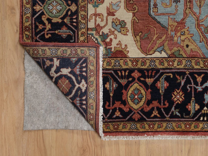 8'0" x 10'1" New Hand Knotted Red Wool Rectangle Oriental Rug - MOA10292457