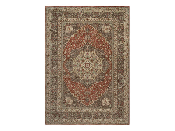 10'0" x 14'1" New Hand Knotted Red Wool Rectangle Oriental Rug - MOA10292459