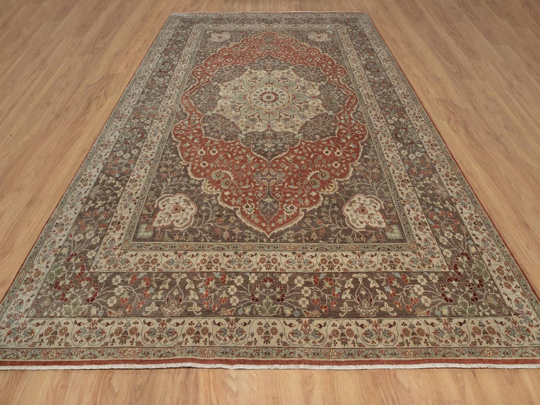 10'0" x 14'1" New Hand Knotted Red Wool Rectangle Oriental Rug - MOA10292459